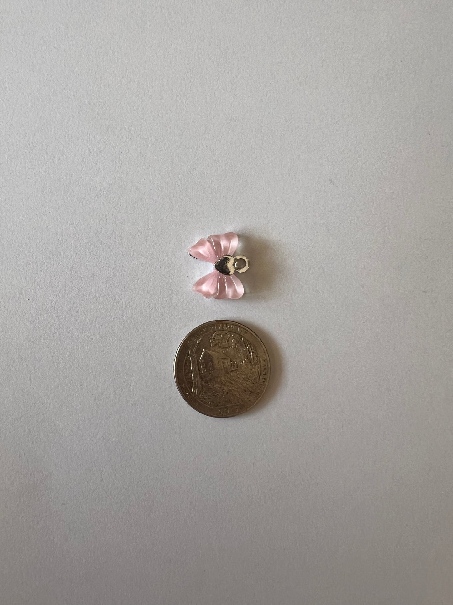 Pink bow charm