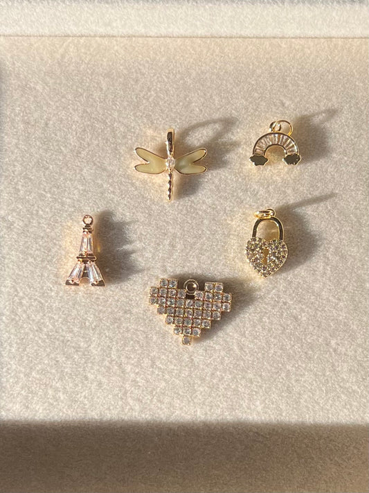 Gold Diamond charms