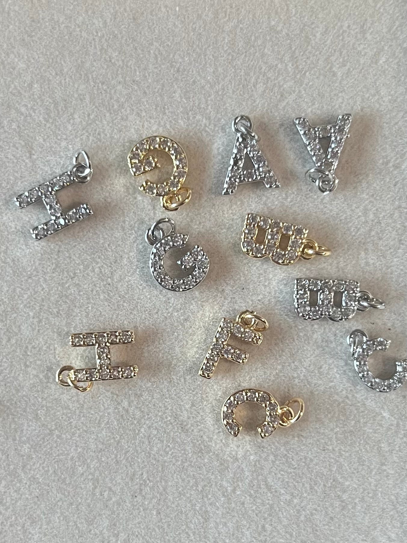 Diamond Letter Charms